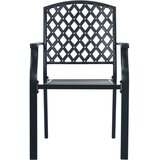  Set složivih vrtnih stolica 3 kom antracit čelik obložen prahom | shoptok.hr