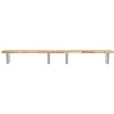  Zidna polica za umivaonik od čelika i masivnog bagremovog drva Smeđa 120 x 40 x 2 cm | shoptok.hr
