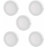 Avide 5x alu led nadgradni panel okrogli 18w nevtralno bela 4000k Cene
