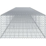 vidaXL Gabionska košara s pokrovom 600x100x50 cm pocinkano železo | Shoptok.si