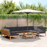  6-dijelni set vrtnih sofa od paleta s jastucima od drva bagrema | shoptok.hr