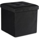 Brandless Zložljiv puf L z gumbi - 38x38x38cm žametna črna x 8, (22056058) | Shoptok.si
