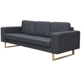 vidaXL Trosjed/Sofa Tkanina Tamno Sivi Cijene