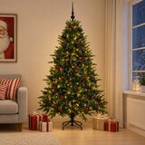  Umjetno božićno drvce s kuglicom 240 cm 300 LED lampica Slike