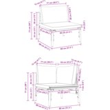 Sjedeća garnitura za vrt 7 pcs Antracit Čelik | shoptok.hr