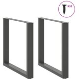  Noge za blagovaonski stol U-oblik 2 kom antracit 90 x (72-73) cm čelik | shoptok.hr