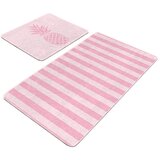 Mila Home Rožnate žametne kopalniške preproge v kompletu 2 ks 60x100 cm – Cene