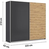 Modern Living Omara Z Drsnimi Vrati Feldkirch, Antracit Slike