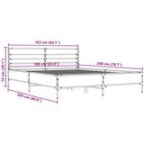  Posteljni okvir siva sonoma 160x200 cm inž. les in kovina, (21166028) | Shoptok.si