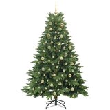 vidaXL Umestno božično drevo med 300 LED Zelena 180 cm PE in PVC | Shoptok.si