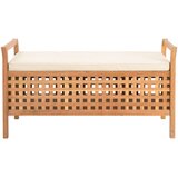  Klupa za pohranu od masivne orahovine 93 x 49 x 49 cm | shoptok.hr