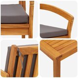 Bistro set s jastukom 5 pcs Smeđa Poliester | Eponuda.com