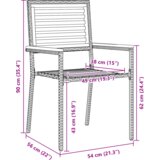 vidaXL 7-dijelni Vrtni Blagovaonski Set Crni Poli Ratan Akacija | shoptok.hr