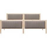  Okvir kreveta Smeđa i taupe 200 x 200 cm Masivna borovina | shoptok.hr
