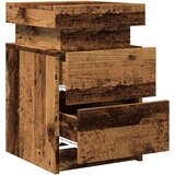  Noćni ormarić s LED boja drva 35x39x55 cm konstruirano drvo | Eponuda.com