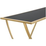 Mauro Ferretti Crni/u zlatnoj boji pomoćni stol sa staklenom pločom stola 40x120 cm Ring – | shoptok.hr