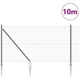 Euro ograda s špicama 10 x 1 m Čelik premazan PVC-om Siva Mreža | shoptok.hr