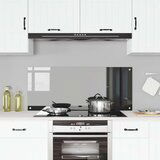 vidaXL Kuhinjski backsplash Tamno siva Kaljeno staklo 120 x 50 cm Čvrsta | shoptok.hr