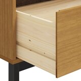  Komoda sa staklenim vratima FLAM 110x40x80 cm masivna borovina | shoptok.hr
