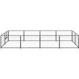 vidaXL kavez za pse crni 8 m² čelični | shoptok.hr