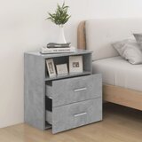  Noćni ormarići 2 kom siva boja betona 50 x 32 x 60 cm | shoptok.hr