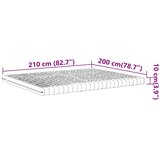  Madrac od pjene bijeli 200x210 cm 7 zona tvrdoća 20 ILD | shoptok.hr