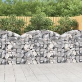 vidaXL Obokana gabionska košara 150x30x100/120 cm pocinkano železo Cene
