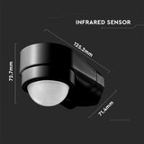  spoljni infracrveni senzor pokreta 240° 600W/230V IP65 crni | Eponuda.com