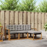  Set vanjskih sofa 4 kom. Prirodna i svijetlo siva | shoptok.hr