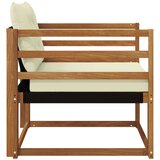  Set vanjskih sofa Čvrsto drvo akacije i Textilene Prirodna | shoptok.hr