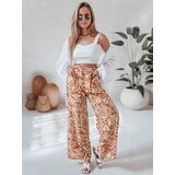 DStreet Spodnie damskie materiałowe wide leg TROPICAL SUN kamelowe | shoptok.hr