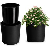 KADAX cvetlični lonec 25 cm pokrov z vložkom plastični cvetlični lonec črne barve, (5000352808) | Shoptok.si
