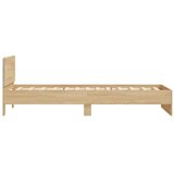  Okvir kreveta s uzglavljem LED boja hrasta sonome 100 x 200 cm | shoptok.hr