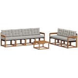  Set vanjskih sofa 8 kom. Prirodna i svijetlo siva | shoptok.hr