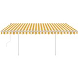  Automatska tenda sa senzorom za vjetar LED 4x3 5 m žuto-bijela | shoptok.hr