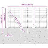  Ograda za polja 1.6x50 m od galvaniziranog čelika | shoptok.hr