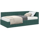 vidaXL Kutni krevetni okvir s madracem 2 pcs Zelena Baršun - Tamnozelena 90 x 200 cm | shoptok.hr
