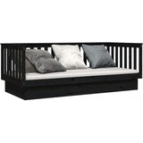  Dnevni ležaj crni 80 x 200 cm od masivne borovine | shoptok.hr