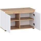 CARRYHOME GARDEROBNA KLOP bela, hrast artisan | Shoptok.si