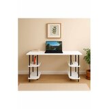 Hanah home radni sto Peka113, 120 cm, beli / crni Cene