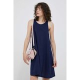 United Colors Of Benetton Lanena obleka mornarsko modra barva | Shoptok.si