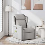 vidaXL Masažni naslanjač sivo blago | Shoptok.si