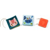 Lilliputiens® komplet 3 senzoričnih knjižic – muca Jeanne | Shoptok.si