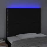  LED uzglavlje crno 100x5x118/128 cm od tkanine | shoptok.hr