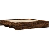  Okvir kreveta bez madraca boja hrasta 200x200 cm drveni | shoptok.hr