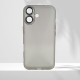  futrola matte silikon sa zastitom za kameru za iphone 16 (6.1) siva | ePonuda.com