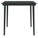  5-dijelni vrtni blagovaonski set s jastucima crni | shoptok.hr