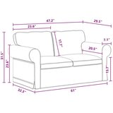 SOFA Tamno siva 215 x 82 x 80 cm Metal | shoptok.hr