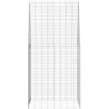  Kavez za zečeve Srebrno 100 x 100 x 210 cm Cinkani čelik | shoptok.hr