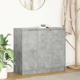 vidaXL Komoda betonsko siva 85x34x76 cm inženirski les | Shoptok.si